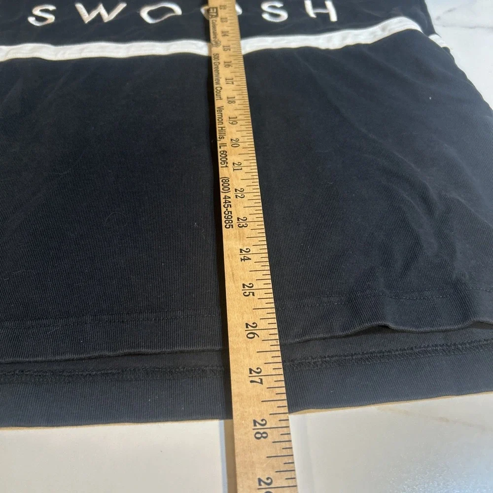 Nike‎ Swoosh Long Sleeve Button Front Rugby Shirt Men's Small Black